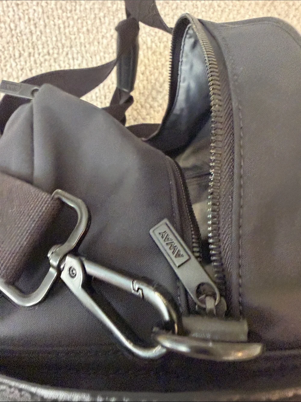 Away Black Men's Travel Duffel with Shoulder Strap